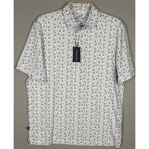 NWT Mizzen Main Versa Polo Mens S Golf Carts AOP Classic Fit Performance Golf